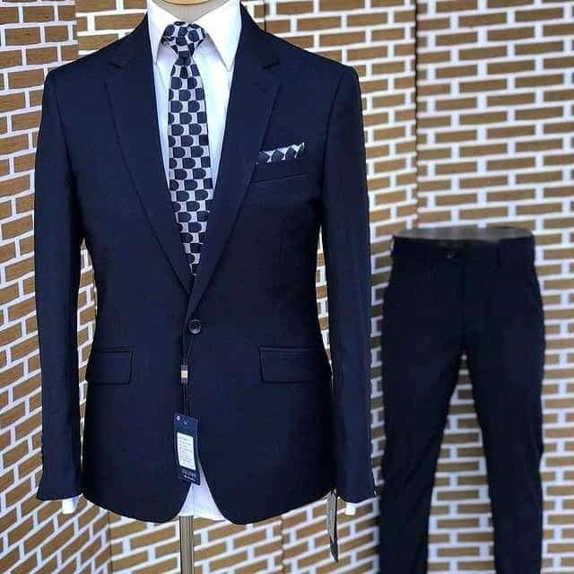 Classic Navy Blue Two-Piece Suit